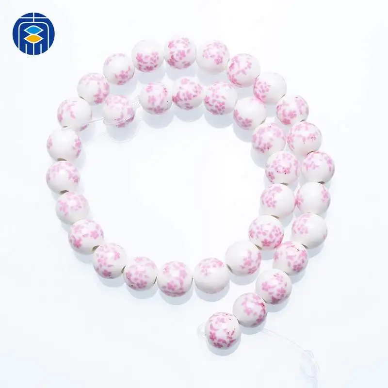 PB-R-031 JuleeCrystal круглые 10 мм винтажные китайские керамические, фарфоровые шарики бусины для ожерелья браслеты Изготовление ювелирных изделий - Цвет: PB-R-031