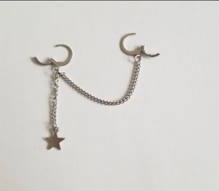 two pierced hole Мужская серьга Для мужчин один шип серьги из нержавеющей стали, ребята, аксессуар, хипстер, стиля гранж, панк, серьги с кинжалом Для мужчин - Окраска металла: two pierced hole