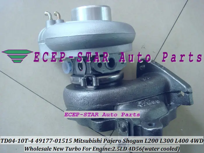 Турбокомпрессор TD04-10T 49177-01515 для Mitsubishi L300 4WD Delicia Pajero Shogun L200 L400 4D56 2.5L с водяным