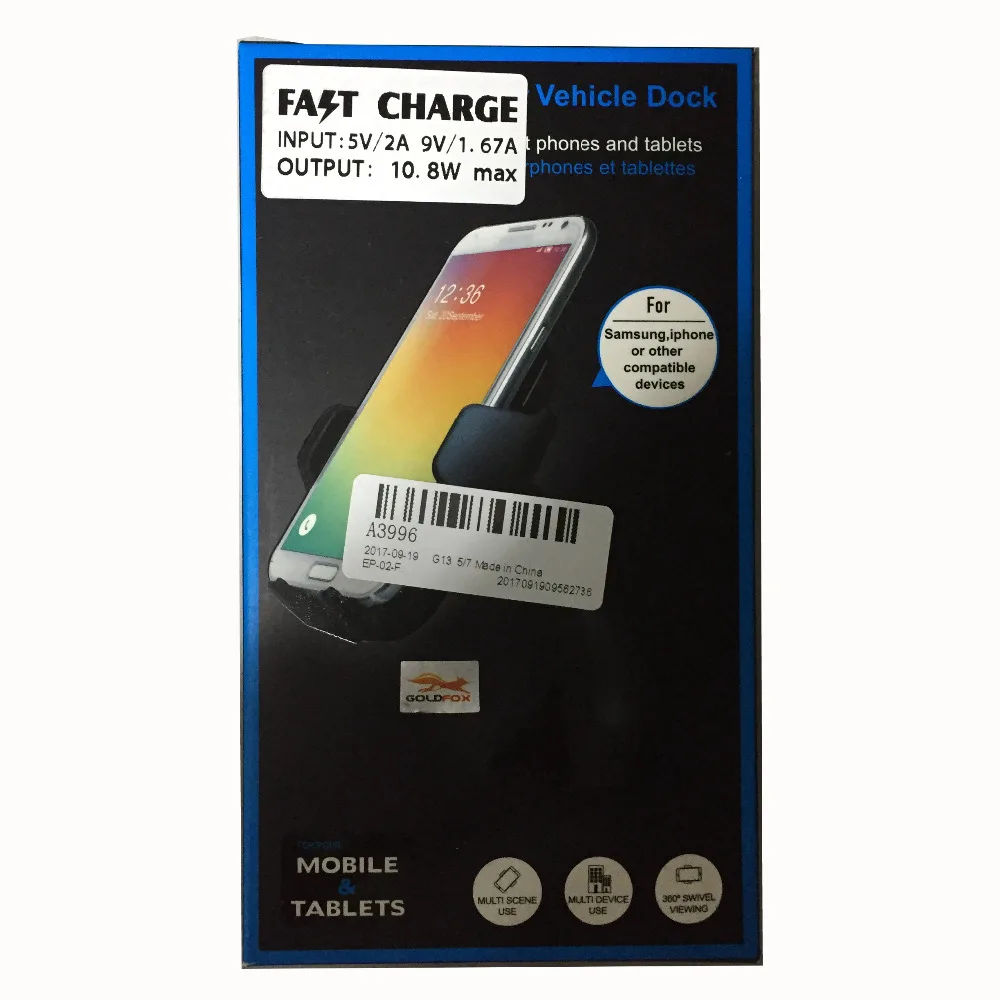 

New Qi Car Holder Phone Fast Wireless Car Charger Qi Wireless Fast Charger For Samsung S8 S7 S6 Edge Plus HTC LG Iphone Charging