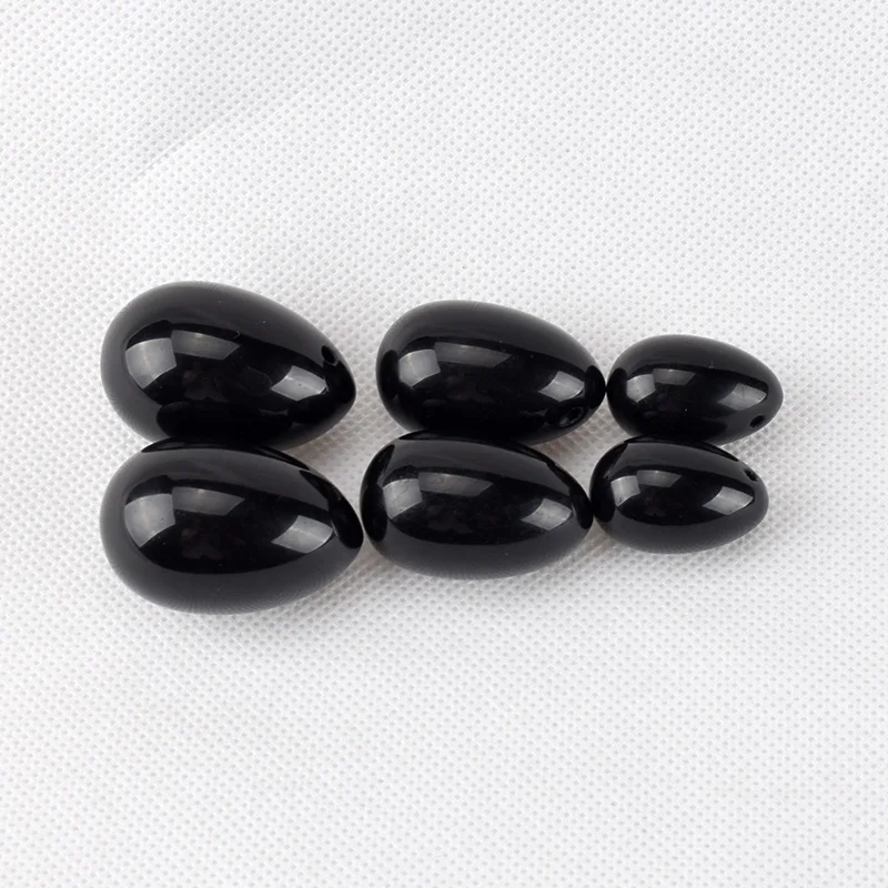 3 Teile/satz Drilled Natural black obsidian Yoni Eggs Kegel Exercise Wa Ben Ball | Дом и сад