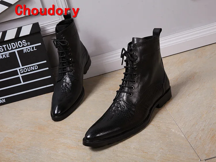 Choudory botas masculina/зимняя обувь для мужчин Цвет черный коричневый натуральная кожа
