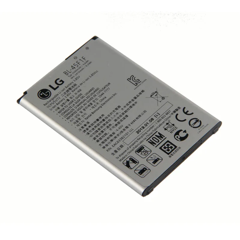 BL-45F1F Батарея для LG k8 K4 K3 M160 Aristo MS210 2410 мАч X 230K M160 X240K LV3 2410 мА-ч