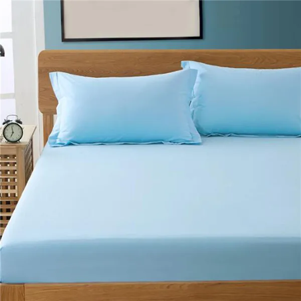 Sky blue 1 шт. полиэстер дышащий наматрасник с эластичным матрацем протектор кровать ошибка доказательство матрас против пылевого клеща накладка 301-0821 - Цвет: Sky blue