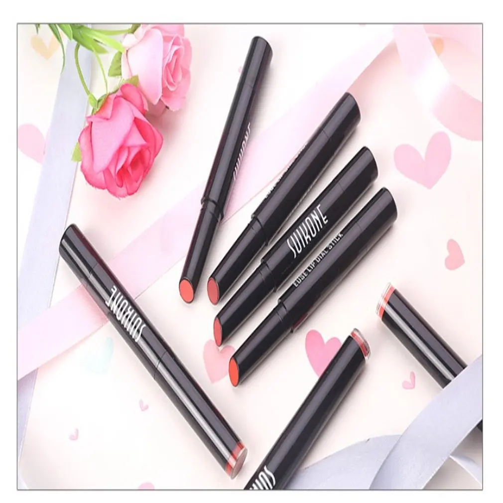 Матовая помада Водонепроницаемый гламурный блеск макияж металлик губ Gloss Stick
