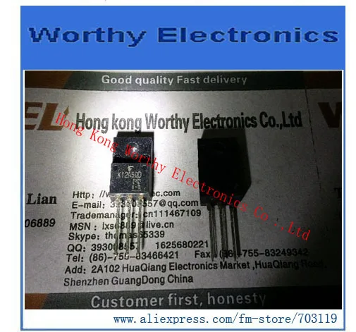 

Free shipping 10pcs/lot TK12A50D K12A50D MOSFET N-CH 500V 12A TO-220SIS