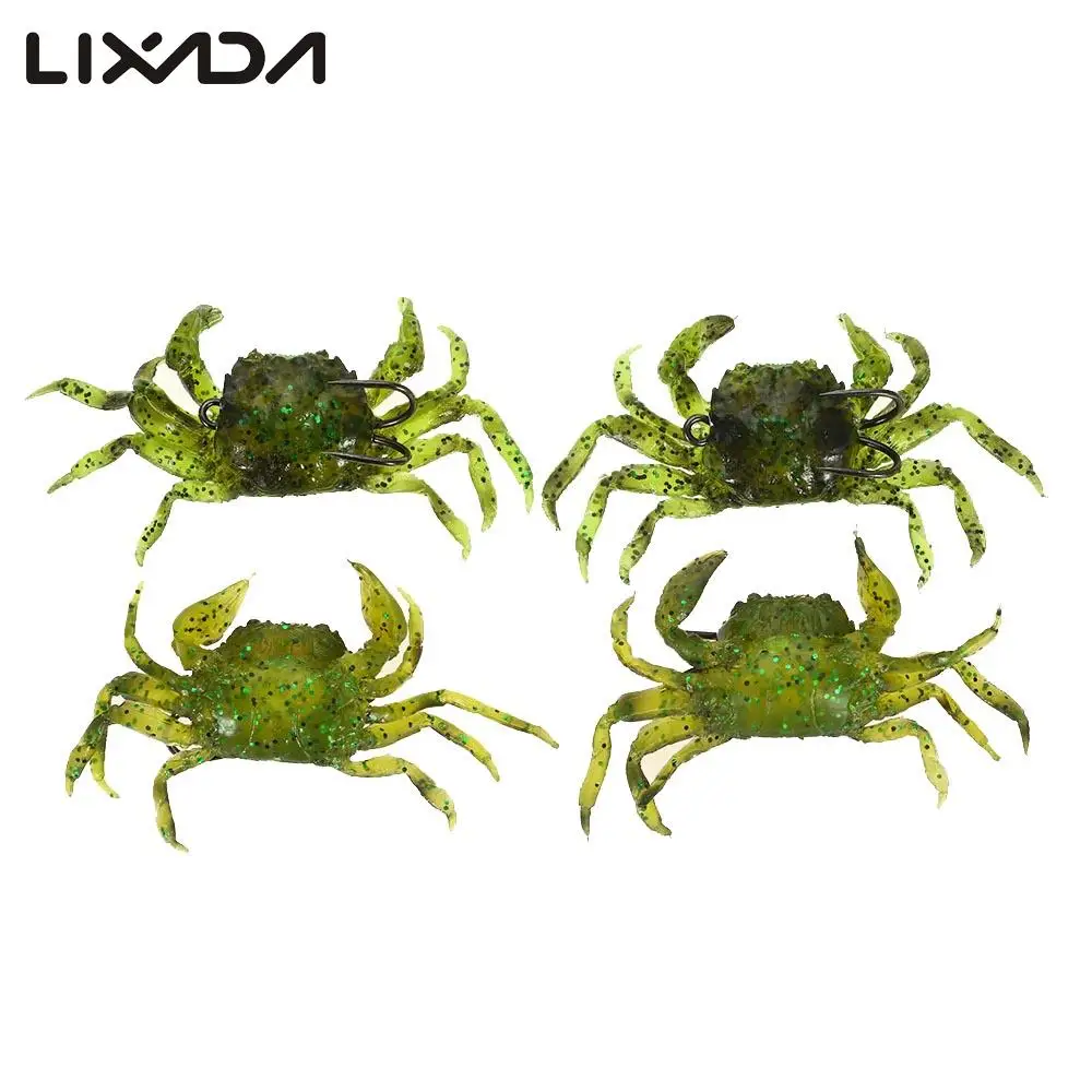 4 шт. мягкие рыболовные крабы приманки искусственные с крючками моделирование