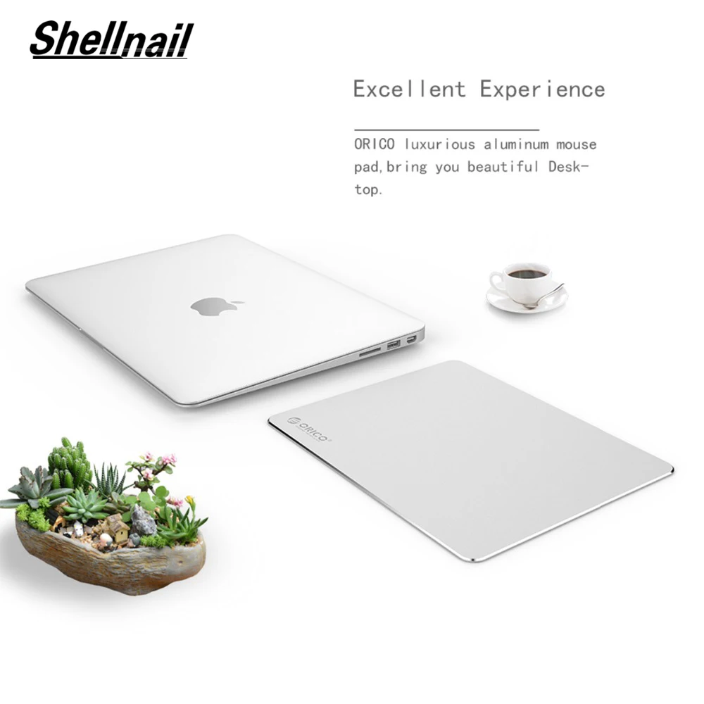 Металлический алюминиевый коврик для мыши Shellnail офиса Жесткий Гладкий волшебный