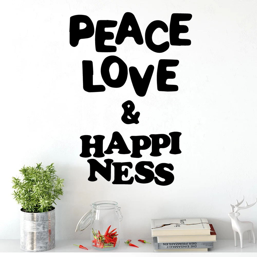 Милая Наклейка на стену Love Peace украшение для дома кухни ресторана обои|Наклейки