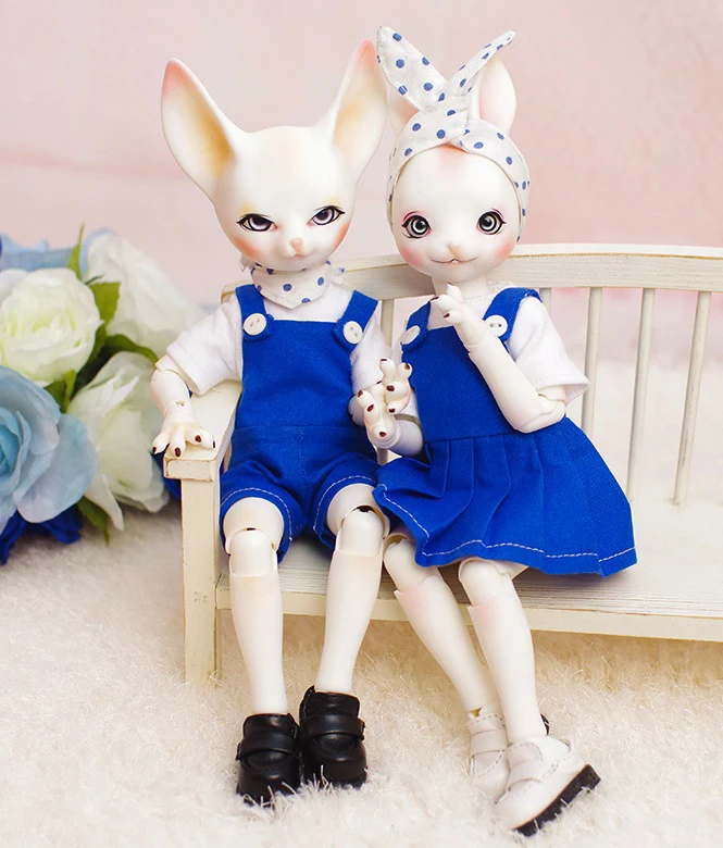 BJD 1/6 Фэнтези кролик и лиса Кукла Смола Модель Высокое качество игрушки
