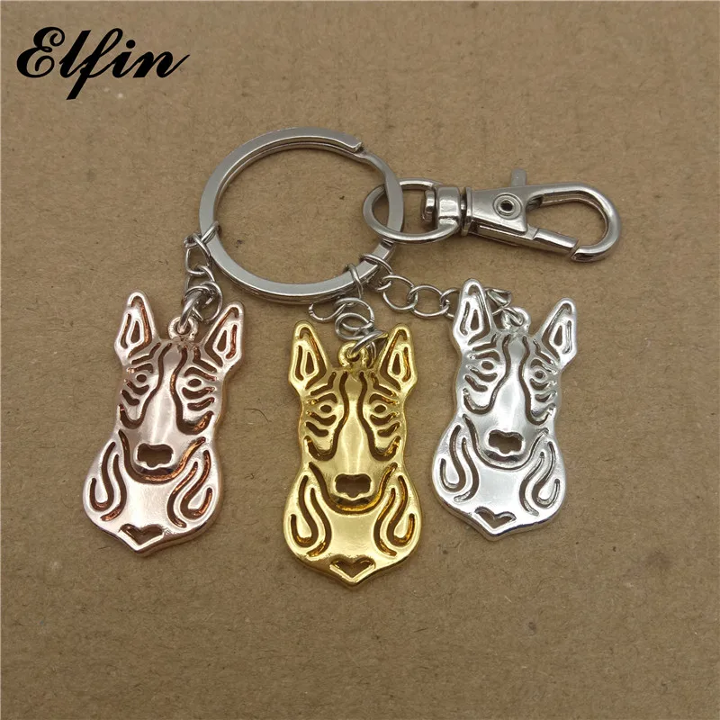 Elfin трендовый бультерьер брелок для ключей модное животное собака мемориал