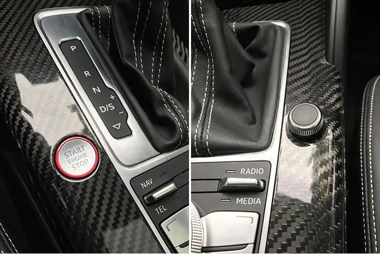 LHD ТОЛЬКО для Audi A3 S3 RS3- карбоновые внутренние молдинги Центральная панель управления накладка 10 шт