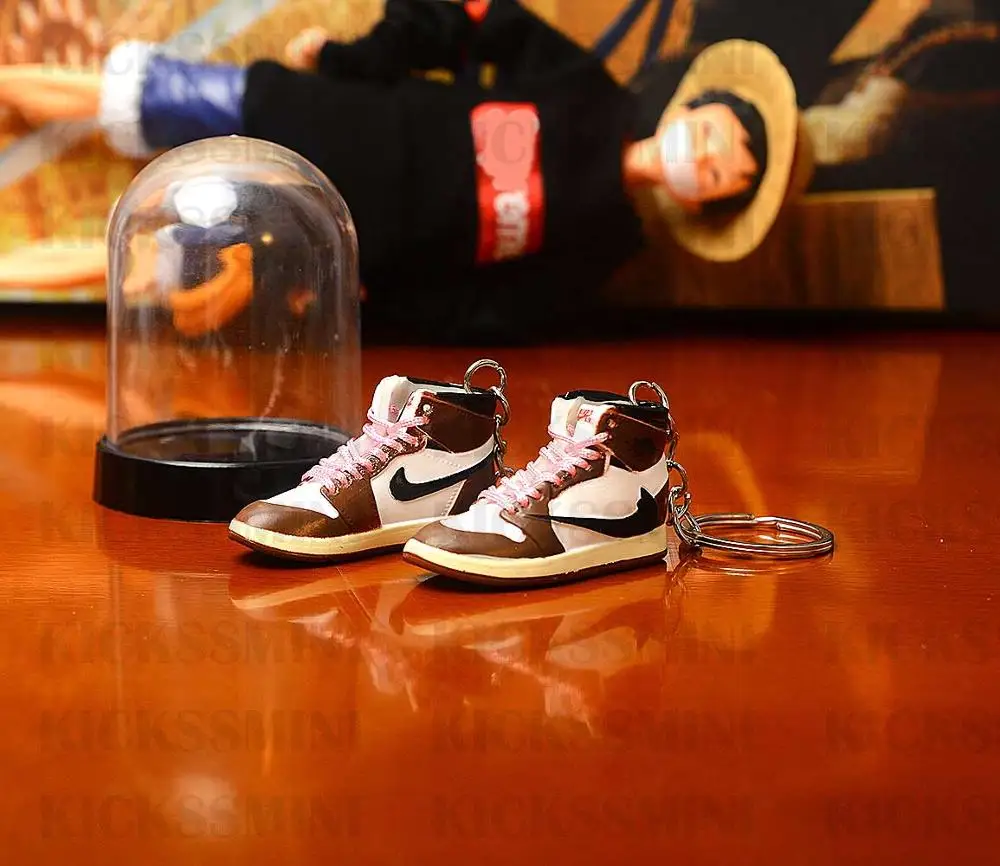 sk005-85-3 a shoe Рекламные подарки Прямая поставка Ручной Работы Белое кружево 3D Мини один башмак брелок в виде кроссовка с коробкой Кукла аксессуар - Цвет: sk005-85-3 a shoe