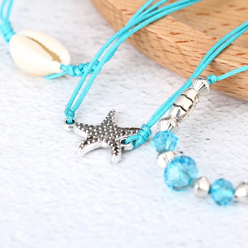 Женский браслет на щиколотке YAOLOGE с цепочкой серебряного цвета в романтическом