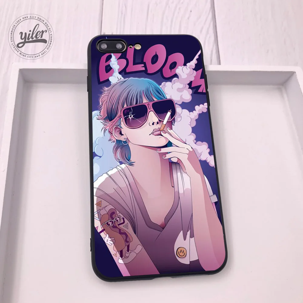 Модный черный чехол для девочек iPhone 11 Pro XS Max, чехол для телефона, чехол для iPhone XS XR 6 7 8 Plus чехол для iPhone 5 5S SE 6S