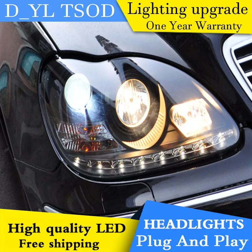 Автомобильный Стайлинг для W220 S280 S320 S500 S600 фары 1998-2007 W220 светодиодный фары DRL Объектив двойной луч H7 HID Xenon bi xenon объектив