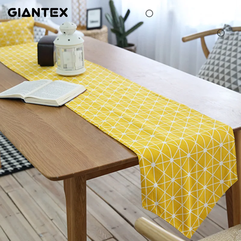 GIANTEX настольная Дорожка льняная современная настольная дорожка s декоративная дорожка на стол chemin de table camino de mesa tafelloper