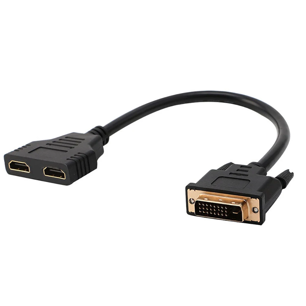 30 см/11 81 дюйма DVI D Мужской (24 + 1) к 1080P HDMI двойной женский y сплиттер видео кабель