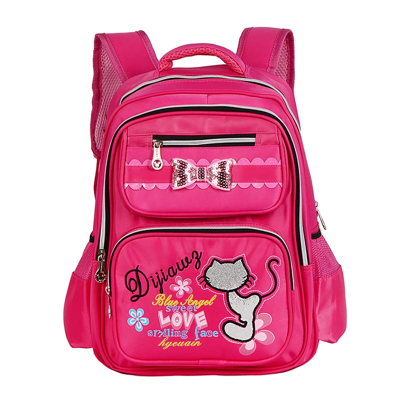 Детские школьные ранцы для девочек ортопедический нейлоновый рюкзак принцесс