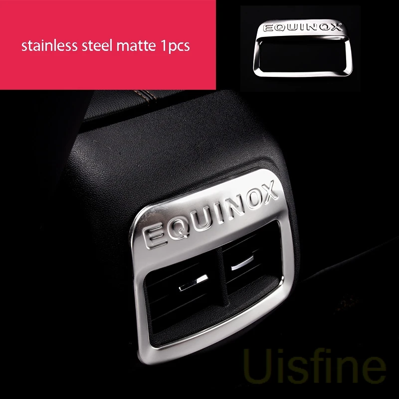 stainless matte 1pcs Матовая Внутренняя подъемная панель из нержавеющей стали, центральное управление, Воздушная розетка, декоративная для Chevrolet Equinox - Цвет: stainless matte 1pcs