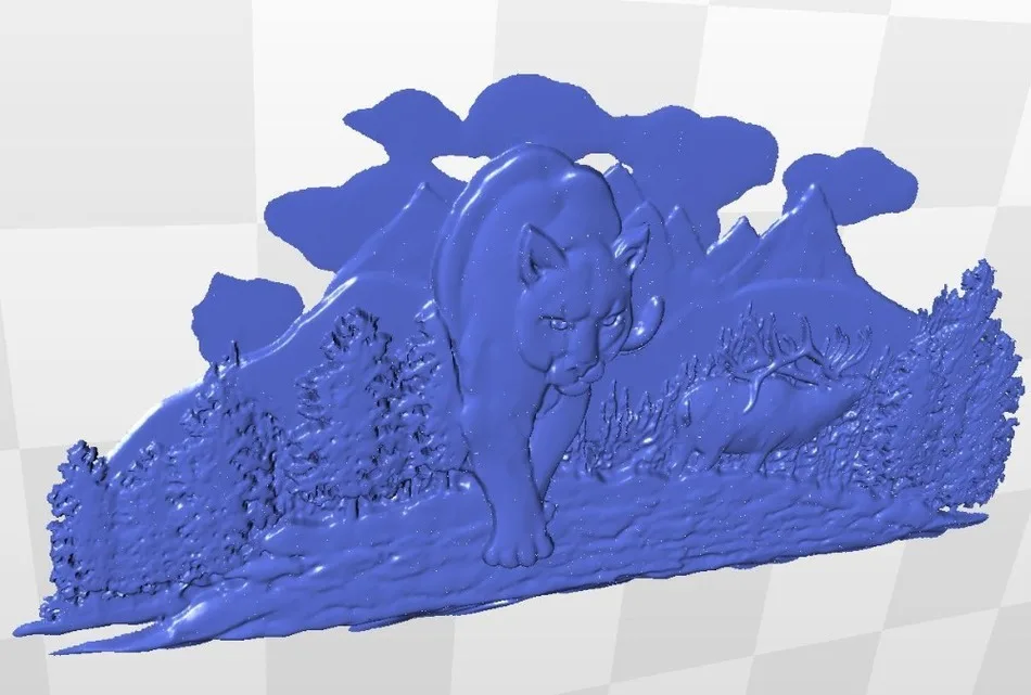 Panno_lioness для ЧПУ в формате STL 3d модель рельеф | Инструменты
