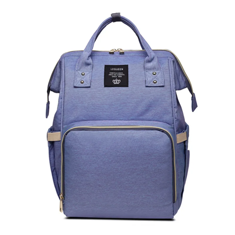 Синий LEQUEEN Пеленки сумки мода Мумия Материнство подгузник мешок большой емкости Детская Сумка Дорожная Рюкзак Desinger уход сумка для ухода за ребенком - Цвет: Синий