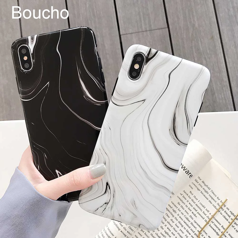 Модные Цветные мраморные гранитные чехлы для iphone XS 6s 6 7 8 plus X XR мягкий чехол