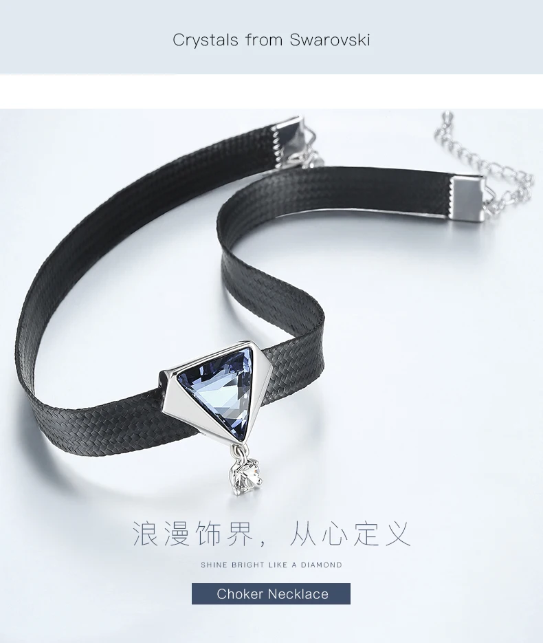 Warme Farben Кристалл от Swarovski женское ожерелье барокко Черная веревка цепь ключицы колье ожерелье на шею сексуальные ожерелья