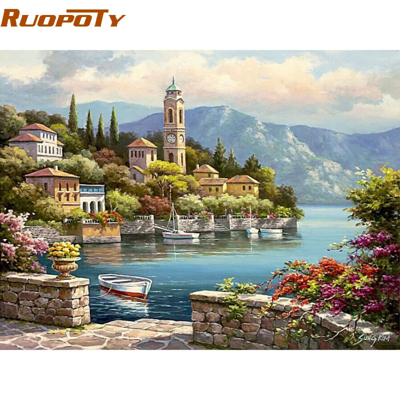 Набор для рисования по номерам RUOPOTY размер 40x50 | Дом и сад