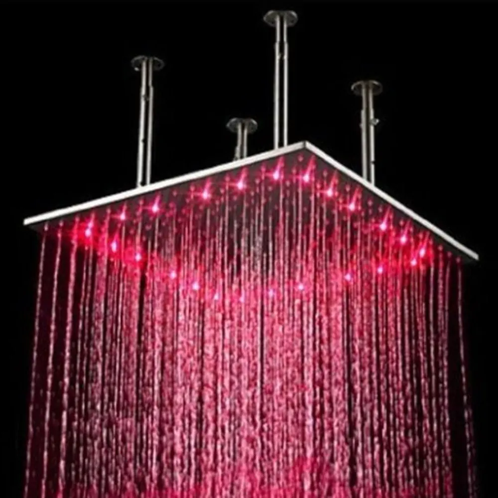 Высокое качество 24 &quotLED матовый никелевый смеситель для душа душевой клапан