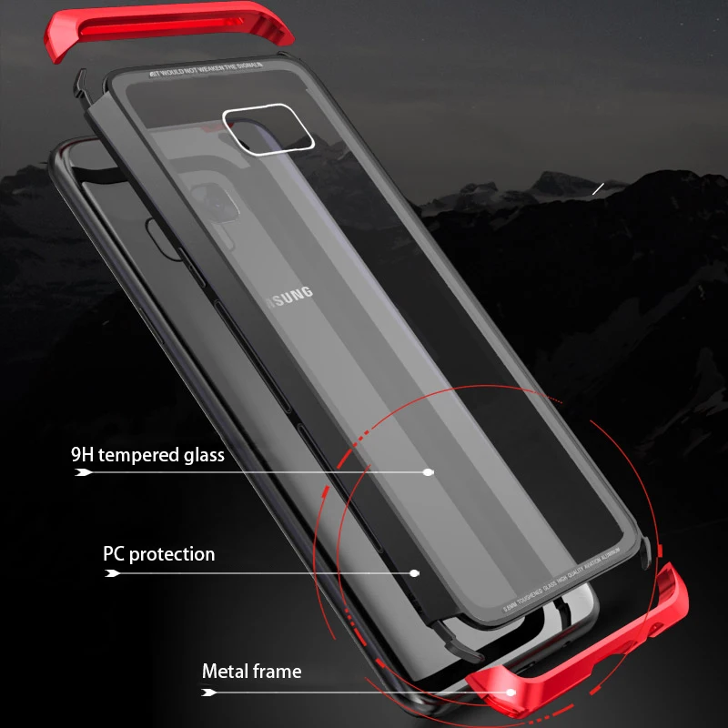 Для Samsung Galaxy S8/S8 плюс Чехол двойной дракон Пластик рамка + прозрачная пленка из