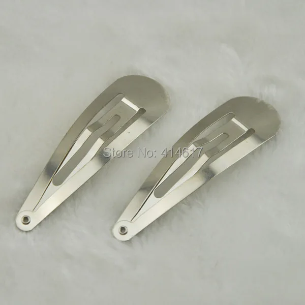 

50pcs Silver Snap Hair Clips 70MM bow prong for Appliques DIY Craft DZ07