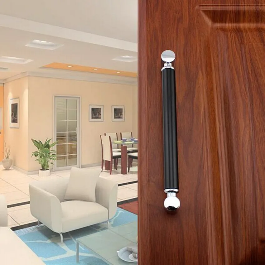 Ручка для кухонного шкафа черная 128 мм серебристая хромированная 5 дюймов|furniture