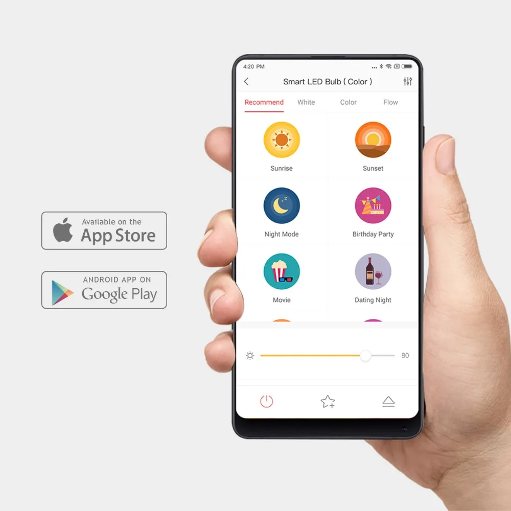 Умная Светодиодная лампа для дома Xiaomi mijia yeelight цветная 800 люмен 10 Вт E27 лимонная