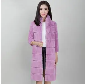 Big size 2019 real natural rex rabbit hair fur coat 11 colors women's long design winter warm outwear female overcoat