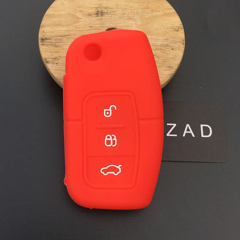 3 кнопочный силиконовый резиновый чехол для автомобильного ключа ZAD оболочка