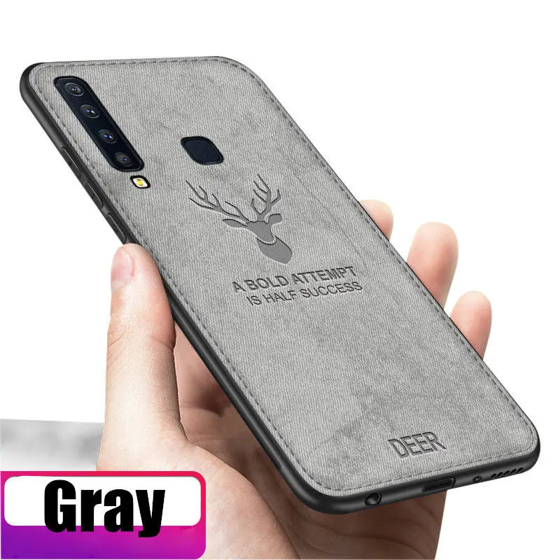 Тканевый чехол для samsung Galaxy S10 S10e e S9 S8 A7 A9 J4 J6 A6 A8 плюс Note 9 8 S7 край Холст Кожа Мягкий силиконовый чехол-накладка олень