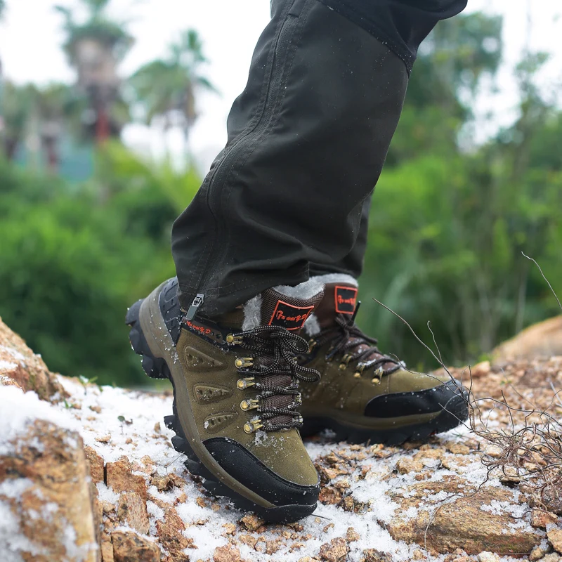 UPUPER/зимние мужские ботинки для мужчин зимние теплые меховые и плюшевые