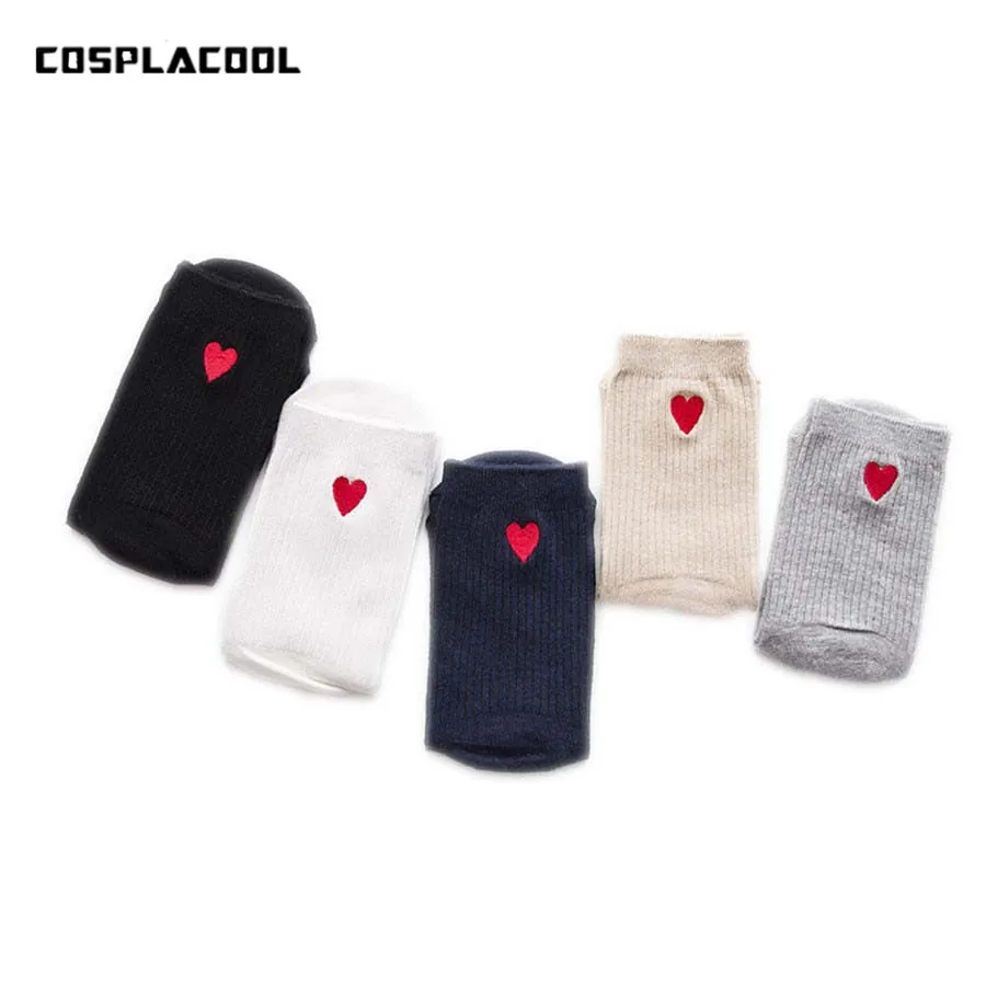 [Cospacool] милые хлопковые модные носки с вышивкой сзади в Корейском стиле Харадзюку
