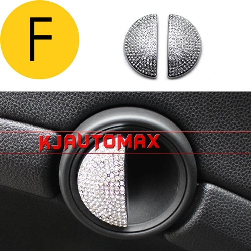 F Для Mini Cooper Blingbling Кристальные эмблемы наклейки R55 R56 Clubman(2007-2013) аксессуары украшения - Название цвета: F
