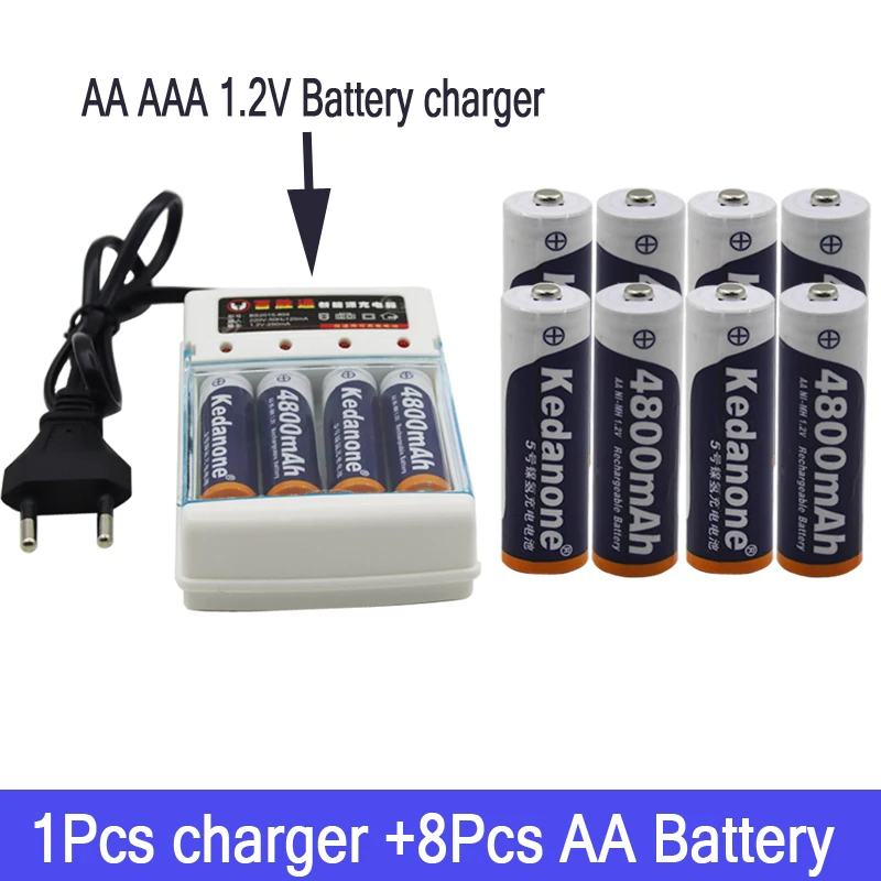 Alalito 4800mAh NI MH AA предварительно Заряженная NI-MH аккумуляторная батарея aa для игрушек
