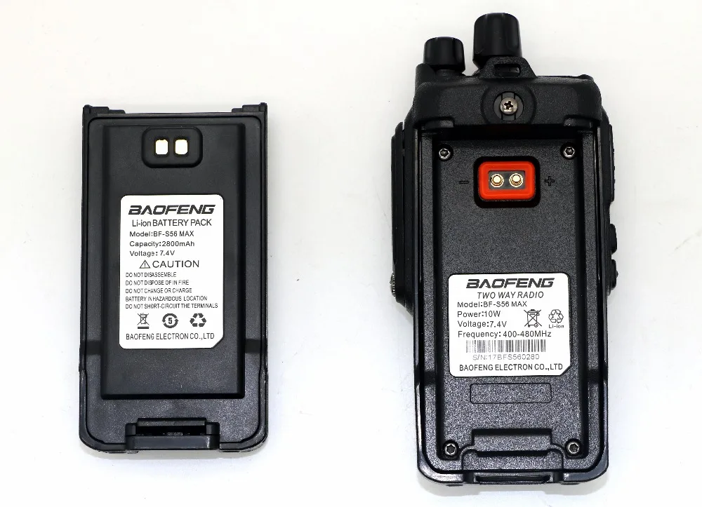2 шт. Baofeng BF S56 Max портативная рация UHF 400 480 мГц 10 Вт IP67 Водонепроницаемый CB радио 16CH