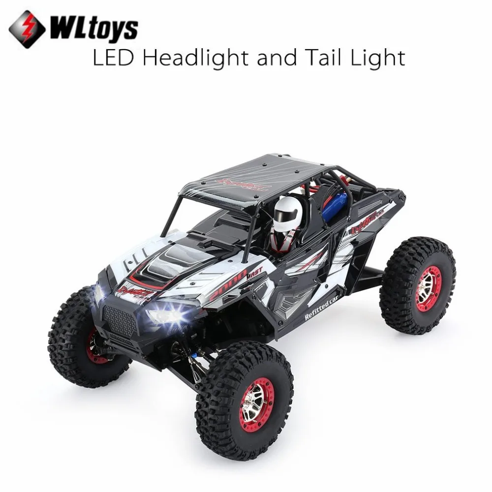 Wltoys 10428-B2 1/10 2,4G 4WD Электрический скалолазание гусеничный Радиоуправляемый автомобиль пустынный грузовик внедорожный багги автомобиль с светодиодный светильник RTR fi