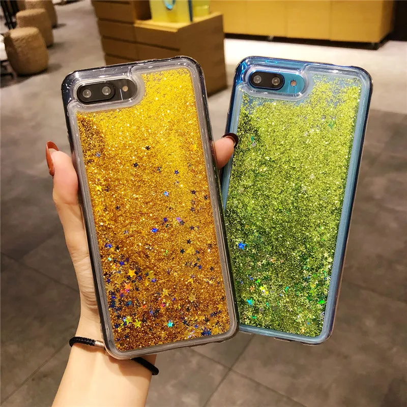 Dynamic Liquid Glitter TPU Quicksand Case For iPhone 7 Plus 8 SE 5 5S 6 6s X XS Meitu M6 M8 T8 Meizu M3 M3S M5 M5S M6S Note |