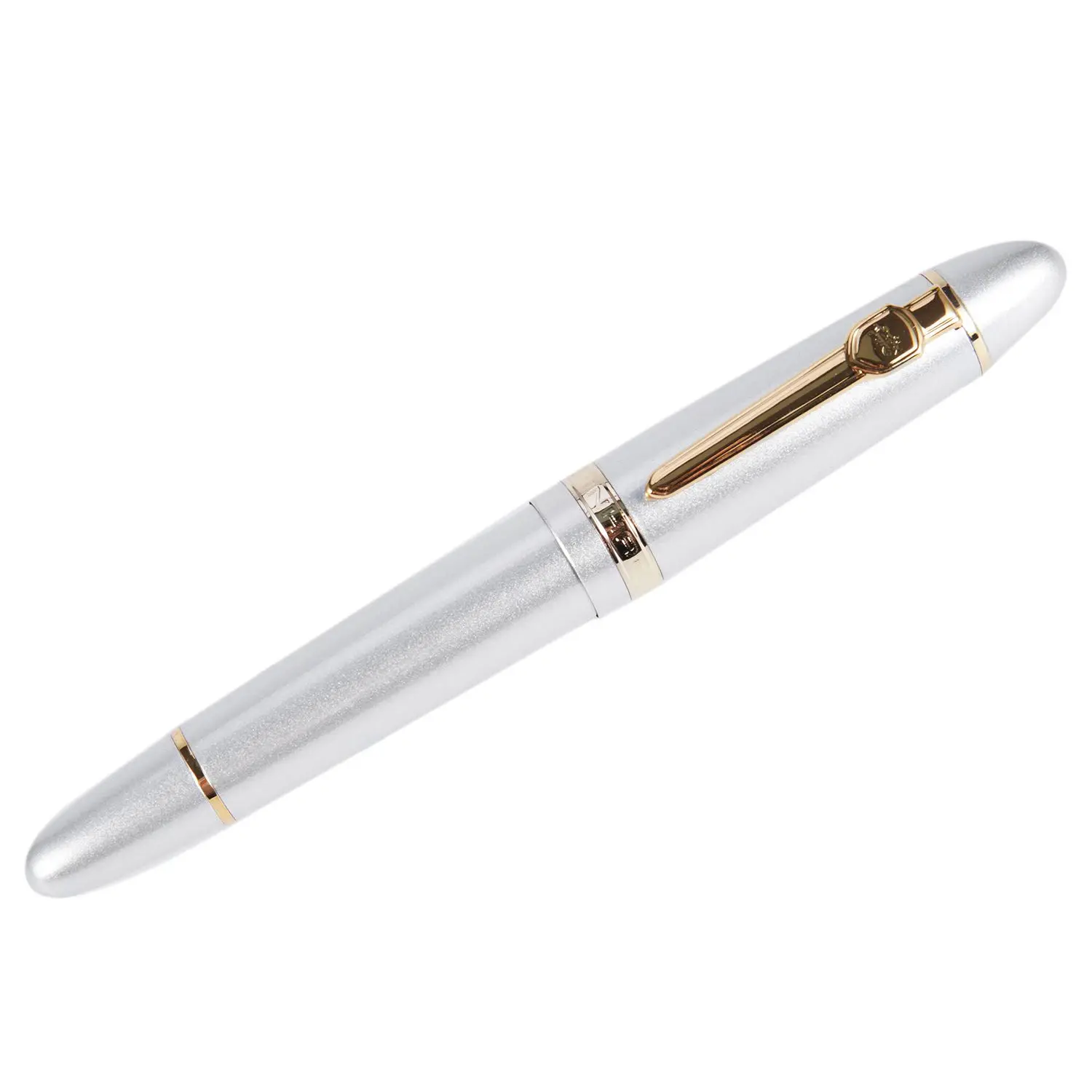 Silver JINHAO 159 18KGP 0,7 мм СРЕДНИЙ перо с широким основанием авторучка офисная авторучка с коробкой - Цвет: Silver