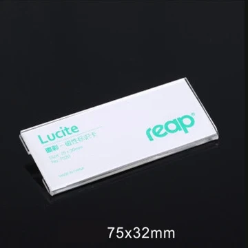 7308 75X32mm Акриловый держатель Pin-on для идентификационной Карты, идентификационная табличка для удостоверения личности, бирка для удостоверения личности, защитные значки, пластиковые значки для Конференции, значок на держателе - Цвет: 7308 75X32mm