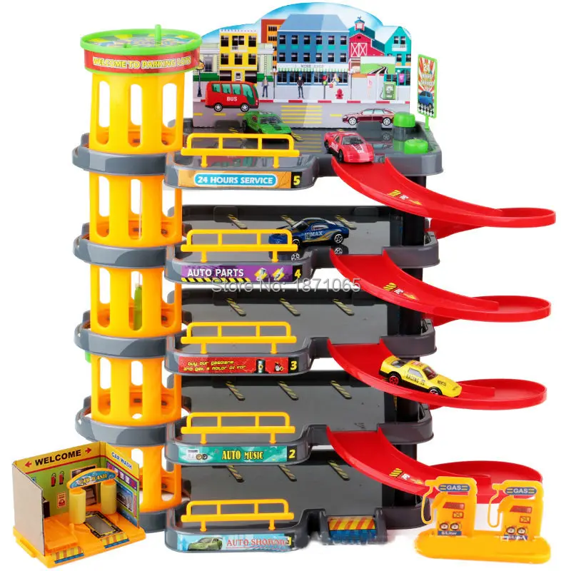 Многоэтажная сборка Детские шины игрушки парковка автомобиль классическая