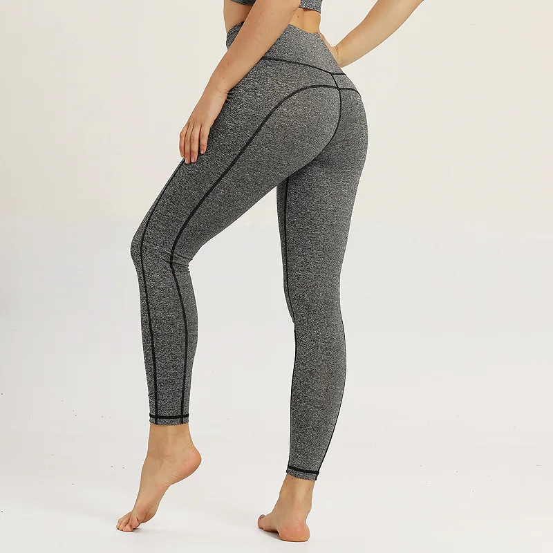 DANENJOY Female Sports Suit Fitness Clothing 2 Pieces Grey Yoga Set Stitching Bra Tops And Running Leggings Training Tracksuit | Спорт и
