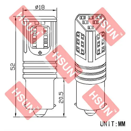 2 шт./лот 24 Вт COB высокой мощности из светодиодов S25 свтеодиодный фонарик P21W PY21W P21 / 5