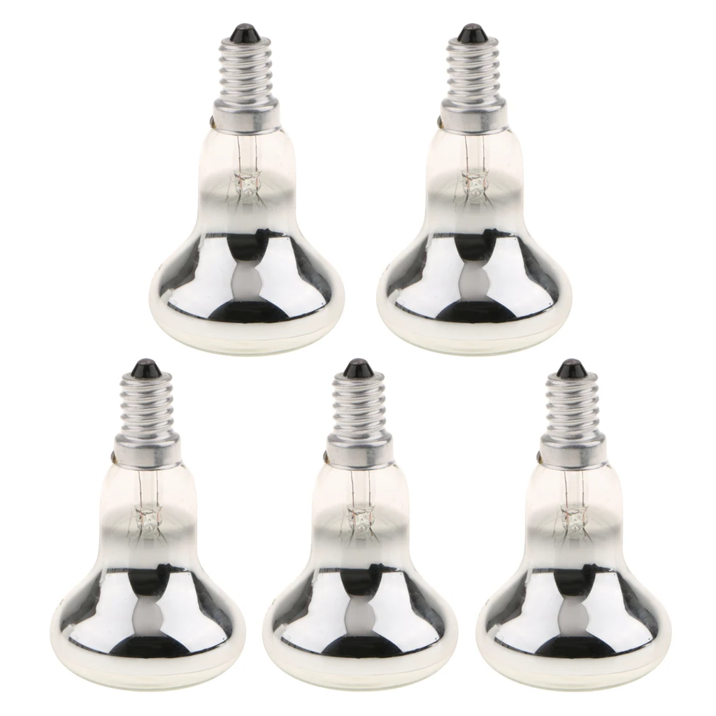 5 шт. Вольфрамовая Лампа для прожектора с отражателем R50 винтовая основа SES E14 60 Вт |